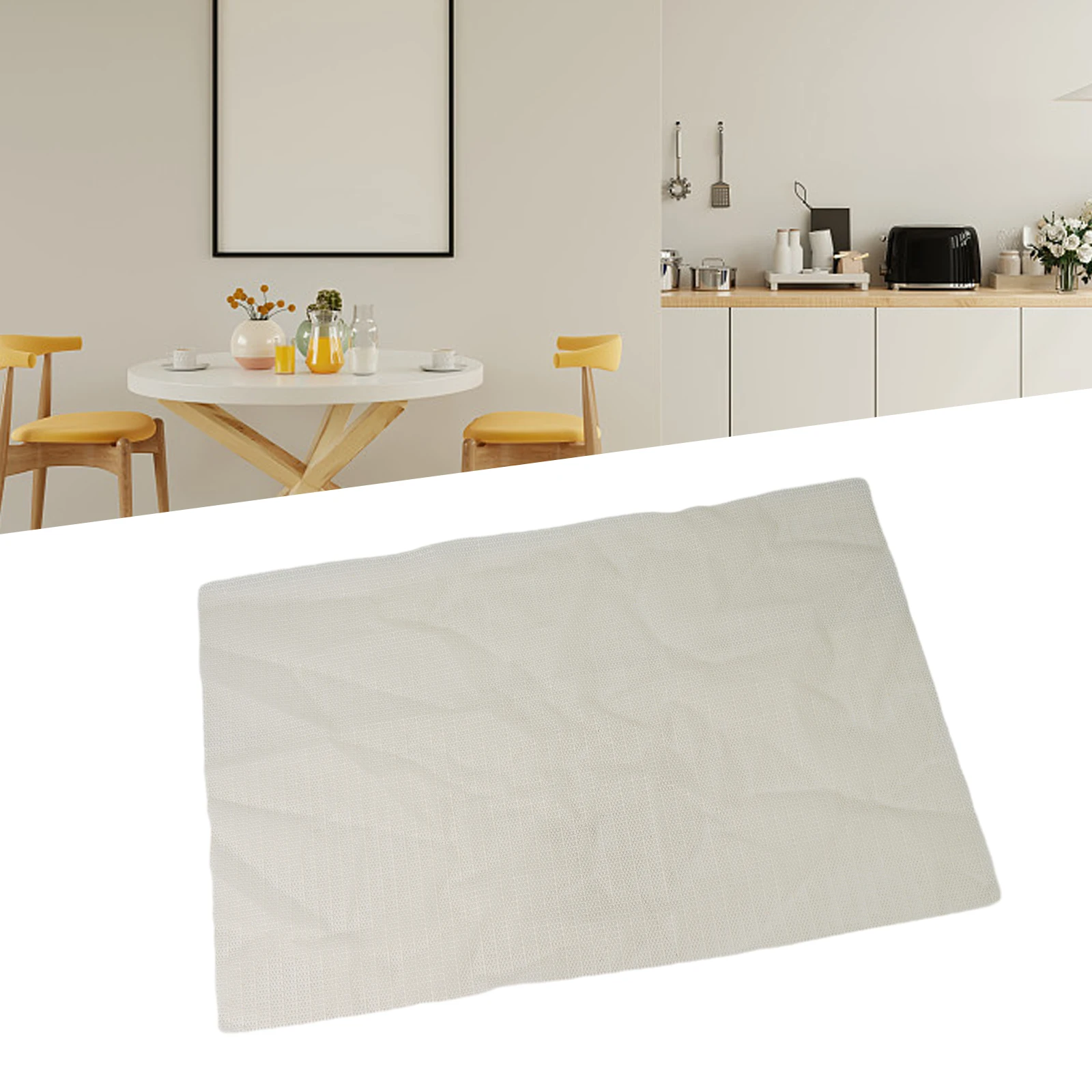 Mesh Carpet Rug Pad 1pc Base Mat Non-slip PVC Reduce Slipping Strong Gripper Underlay White For Futon Mattresses