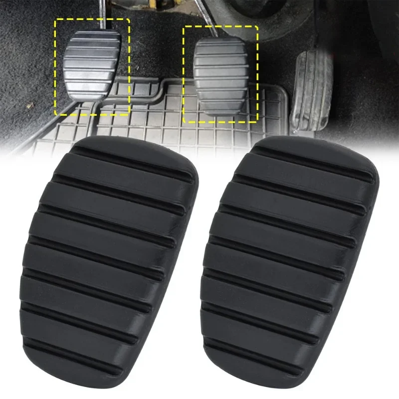 1 Pair Car Clutch Brake Pedal Rubber Pad Cover for Renault Megane Laguna Clio Kangoo Scenic Espace Modus Trafic Twingo Vel Satis