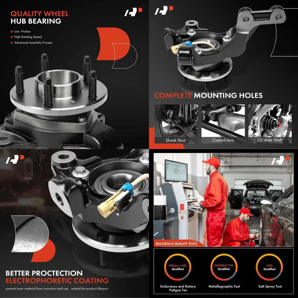 

A-Premium Front Right Steering Knuckle & Wheel Bearing Hub Assembly Compatible with Chevrolet Impala, Monte Carlo, Venture & Bui