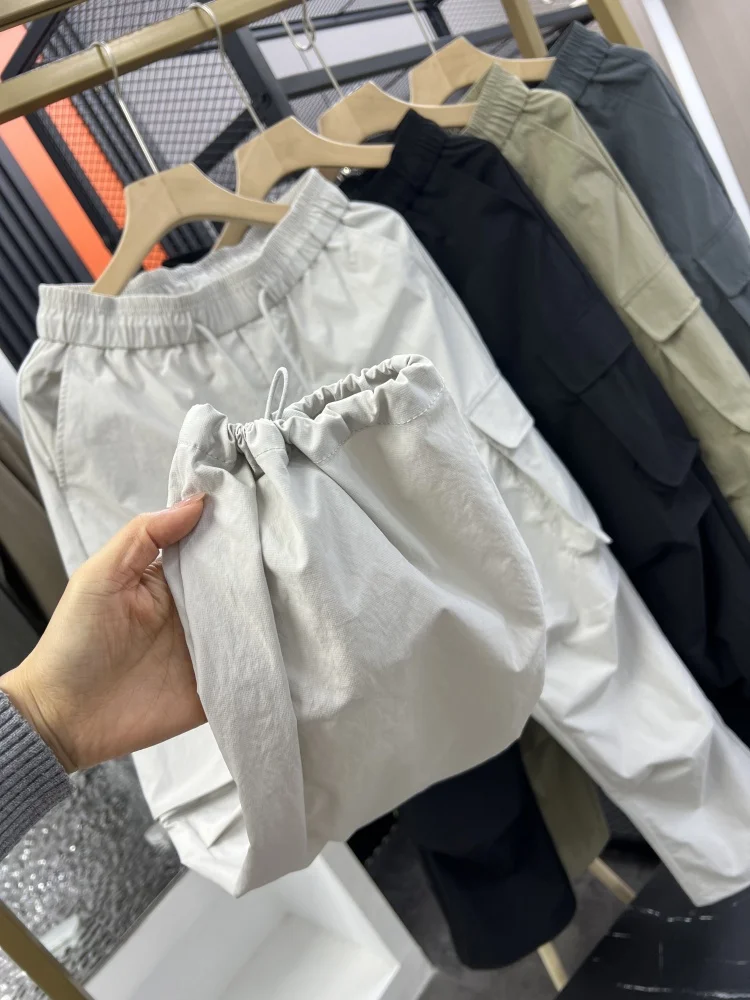 Celana Kasual Pria Urban Faion Street Sle, Model Longgar, Potongan Lurus, Tipis, untuk Musim Semi dan Musim Panas, Cocok untuk Aktivitas Luar Ruangan dan Kerja