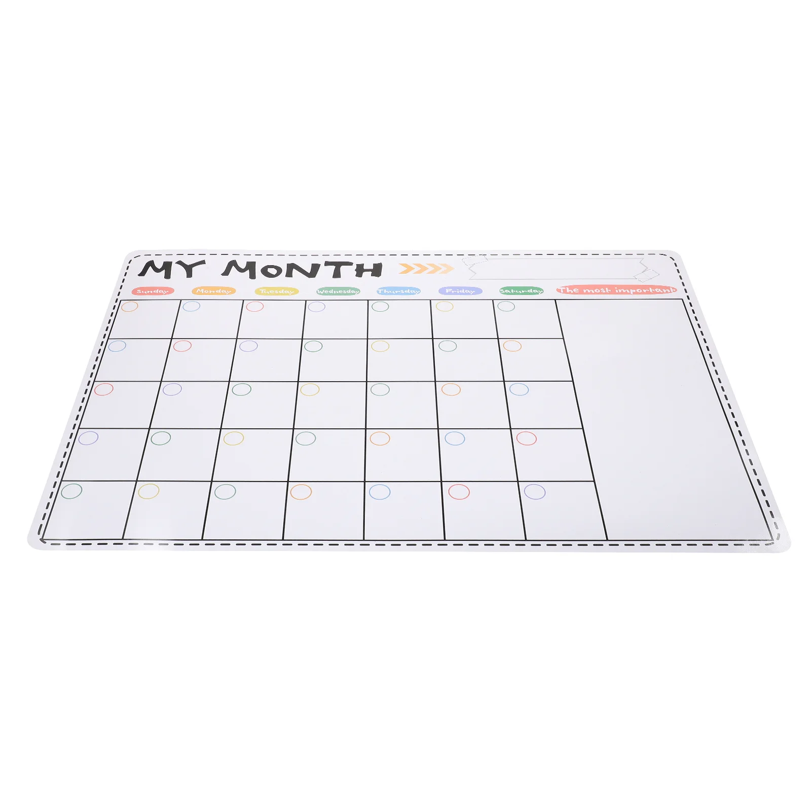 

Magnetic Message Board For Fridge Smooth Surface Dry Erase Calendar Whiteboard Monthly Schedule Note Household Organizer