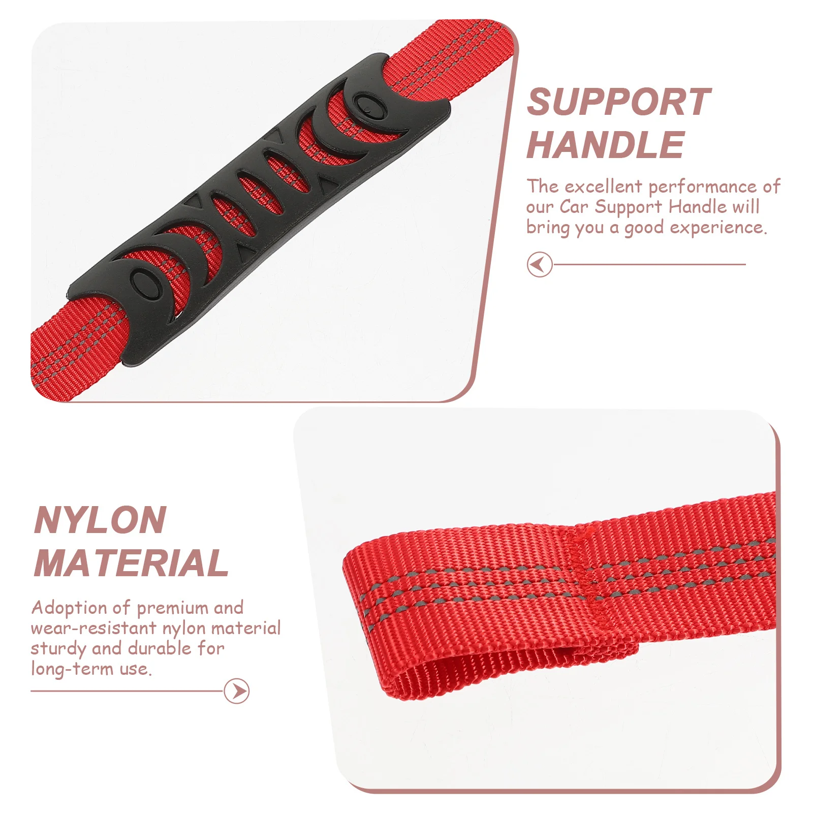 

2Pcs Safety Support Handle Car Headrest Assist Handle Nylon Grab Strap Car Accessories for Elderly Disabled Pregnant