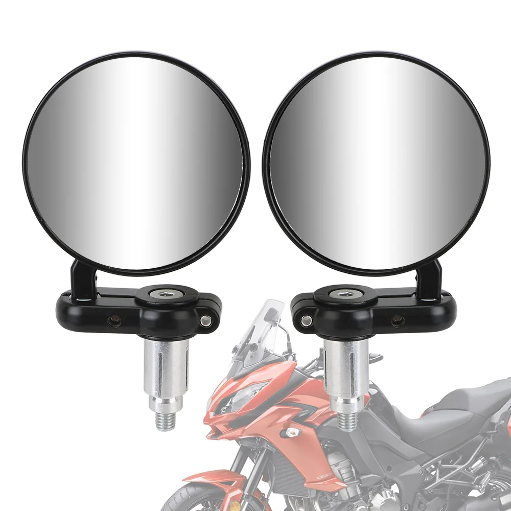 

Handle Bar End Mounting Motorbike Accessories Motorcycle Mirrors 2pcs 22mm Universal Rearview Side Mirror