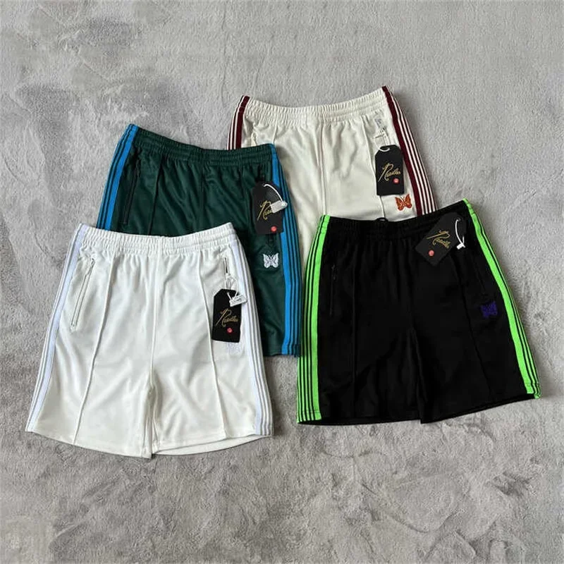 25SS AWGE Butterfly Embroidery Shorts 1:1 Classic Striped Joggers Sweat Pants Mens Shorts With Tags