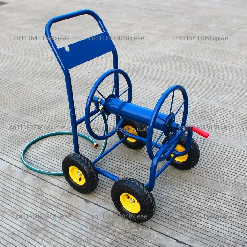 Small 4 wheel  cart hose portable storage rack