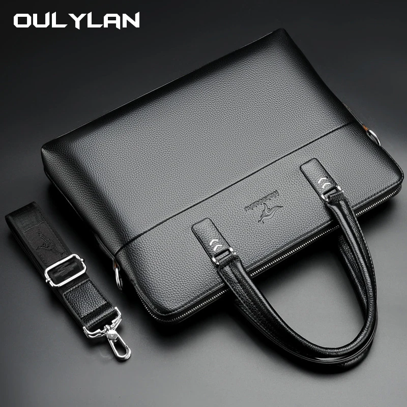 Men Leather Shoulder Bag Business For Man Famous Brand Crossbody Messenger Computer Bag Male Lawyer Luxury Handbags Bolso Hombre