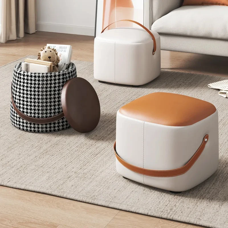 Storage small stools Modern minimalist sofa stool Home bedroom living room with storage chairs storage bench shoe changing stool