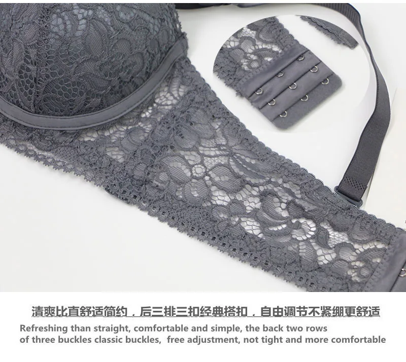 2025 nuevo sujetador con aros de punto Floral para mujer correas ajustables encaje Copa BC ropa interior Push Up minimizador lencería acolchada