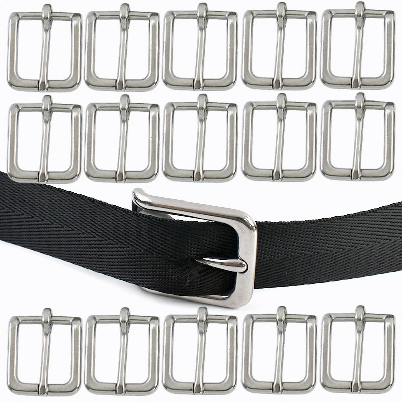 

2/5/10Pc 16-39mm Belt Buckle Pin Clasp Stainless Steel Buckles Pet Collar Adjust Ring Webbing Strap Belts Clasps Bag Accessories
