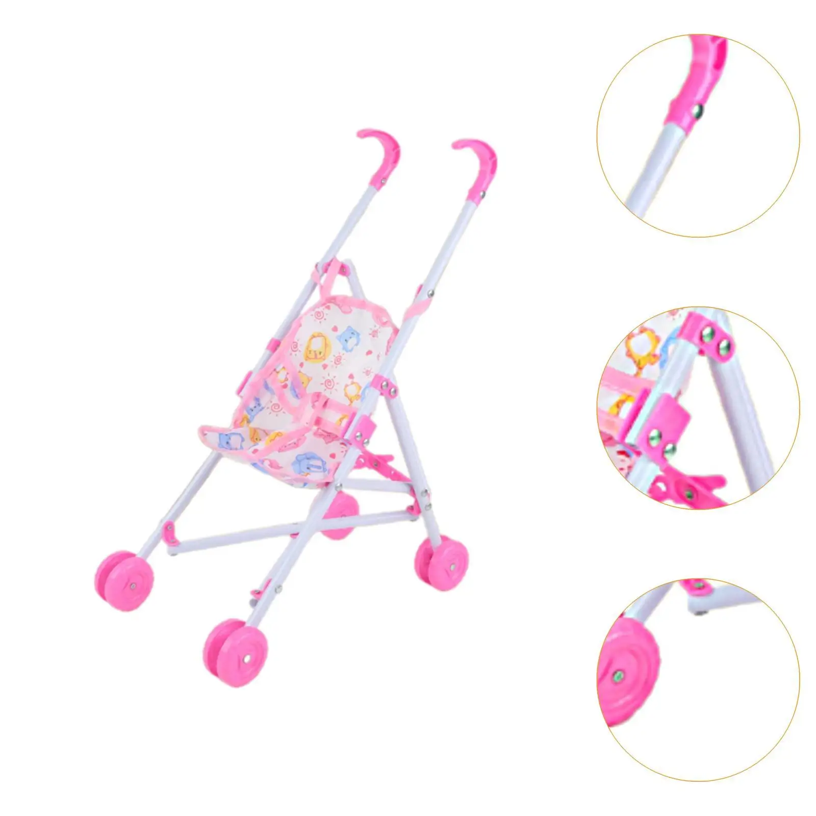 Trolley Toys Educational Role Playing Doll Accessories Doll Carrier Foldable yellow
