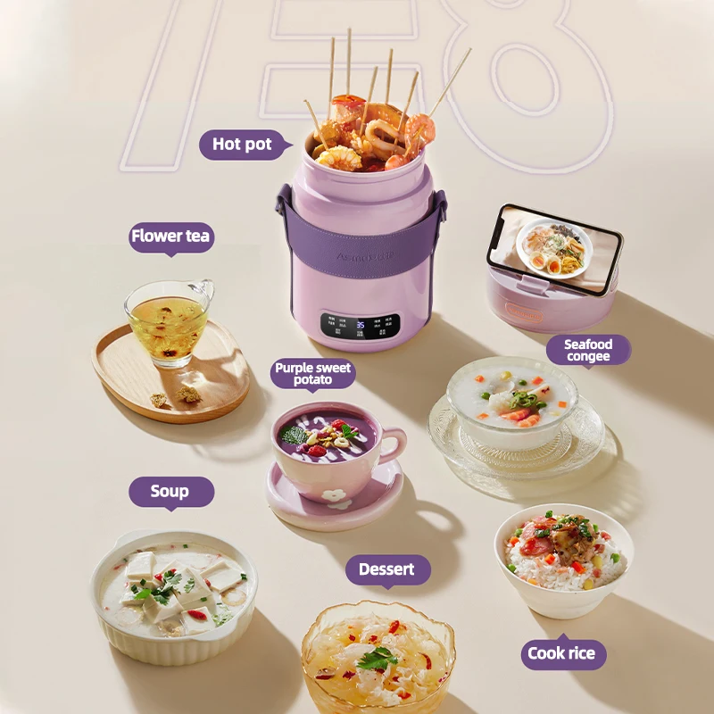 1.5L وعاء الطبخ الكهربائي كوب الحساء متعدد الطباخ هوتبوت غير عصا جهاز طهي الأرز كوب التدفئة غلاية محمولة مقلاة كهربائية 220 فولت