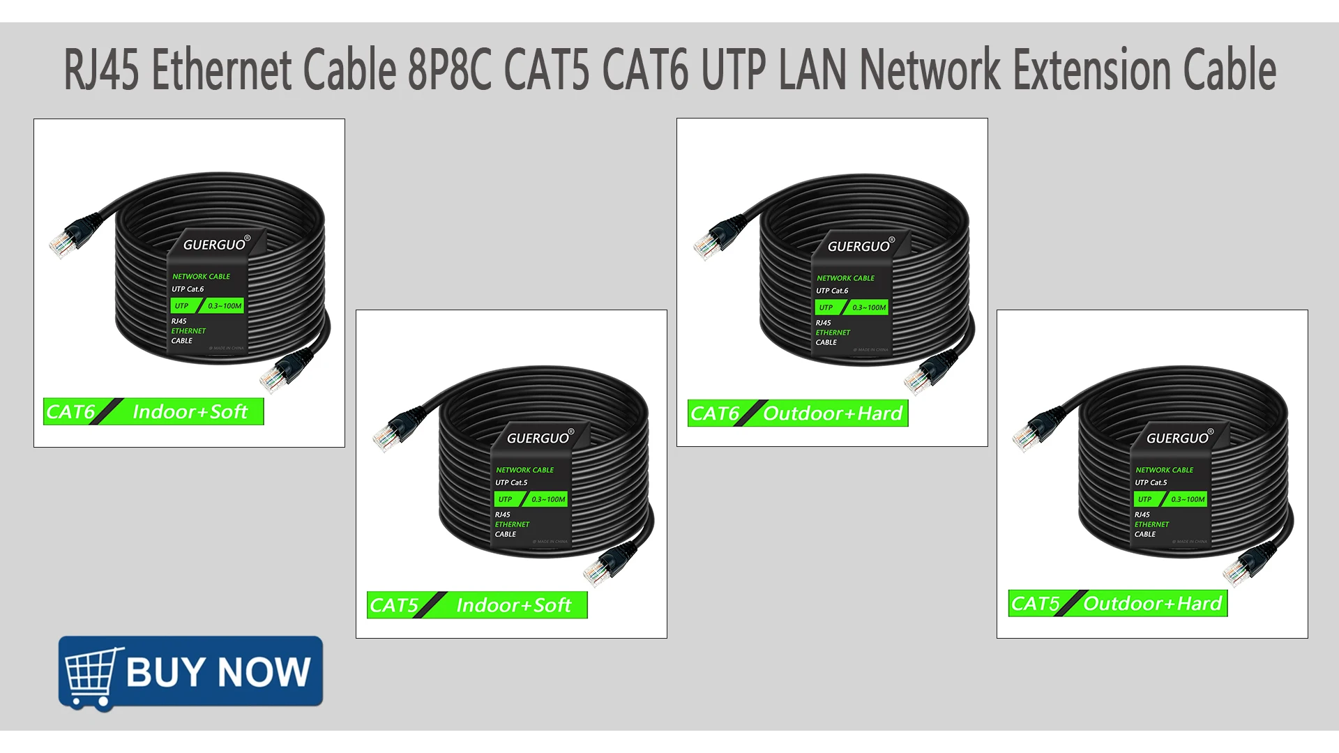 0,3 M-100 M 1 PC CAT6 RJ45 Bühne EtherCON Verlängerung Ungeschirmtes Kabel Outdoor & Indoor LAN Netzwerk UTP Kabel mit Zinklegierung Stecker – Detail 3