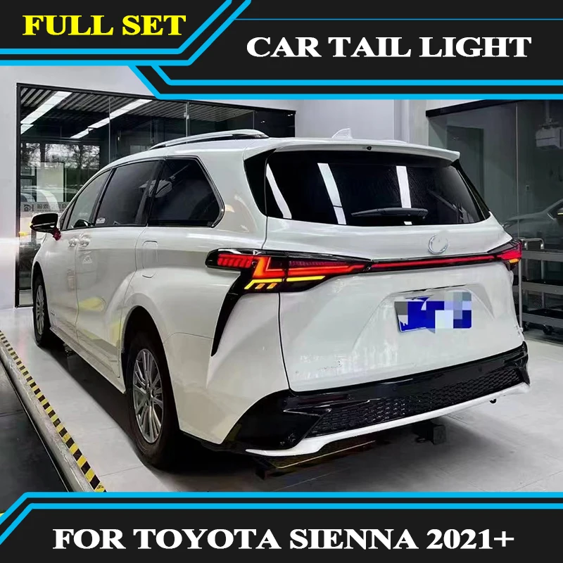 

For toyota Sienna 2022 + Through Tail Light LED Rear through truck Taillights Signal Reversing Parking Lights cross lamp