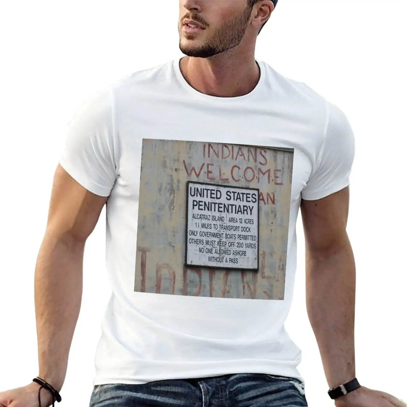 

Alcatraz Welcome T-Shirt t shirts for man pack white cotton t shirts man 100% T-Shirt