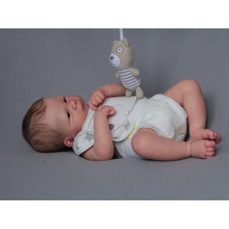 45CM Elijah Newborn Baby Size Already Finished Reborn Baby Doll 3D  Skin Visible Veins High Quality Handmade Doll