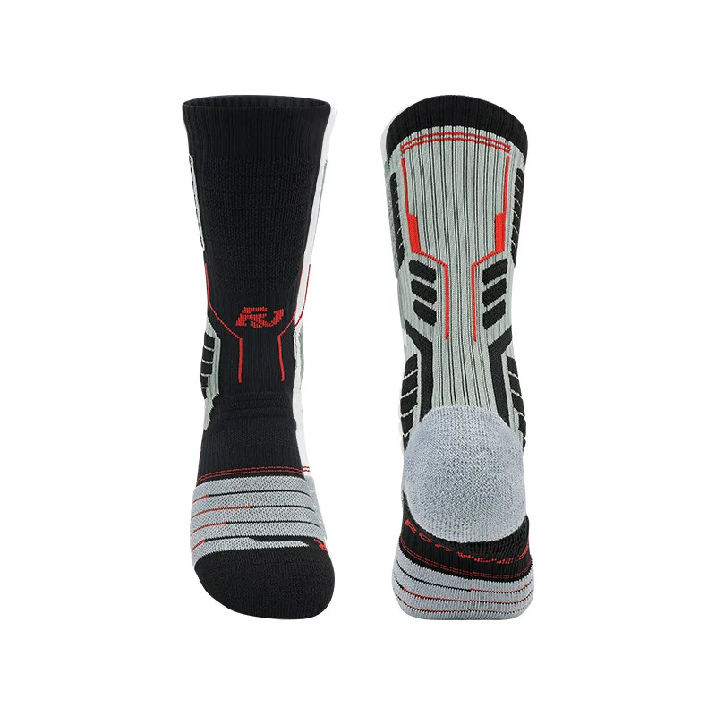 Men High Top Basketball Socks Summer Breathable Moisture Wicking Long Tube Sports Socks