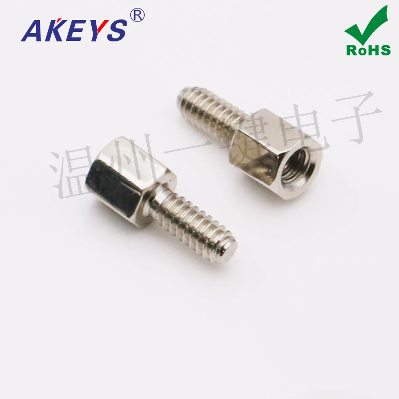 20pcs DB9 screw inch nickel plated copper nut nut single head hexagonal copper screw VGA connector / DB head / computer