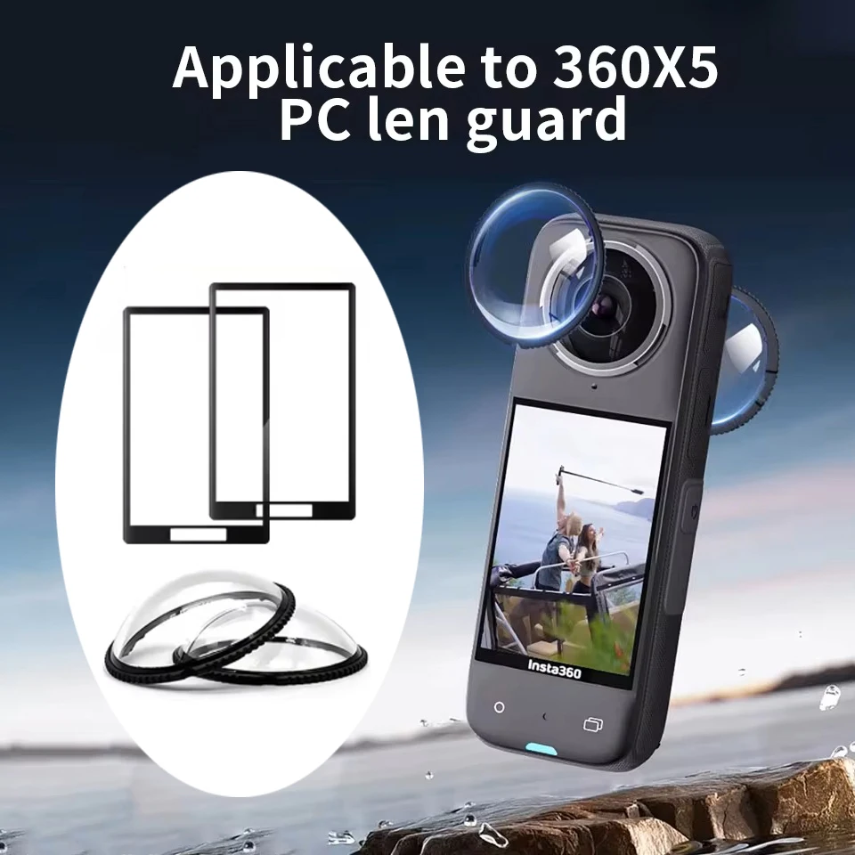 

For Insta360 X5 Lens Guard Silicone Protector Case Cover Storage Bag Screen Protector Film Hand Wrist Strap Camera Accessories
