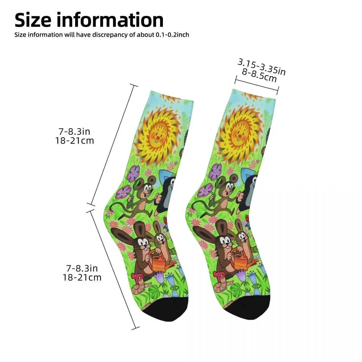 Krtek-calcetines con estampado 3D para hombre y mujer, calcetín Unisex, estilo callejero, Crazy