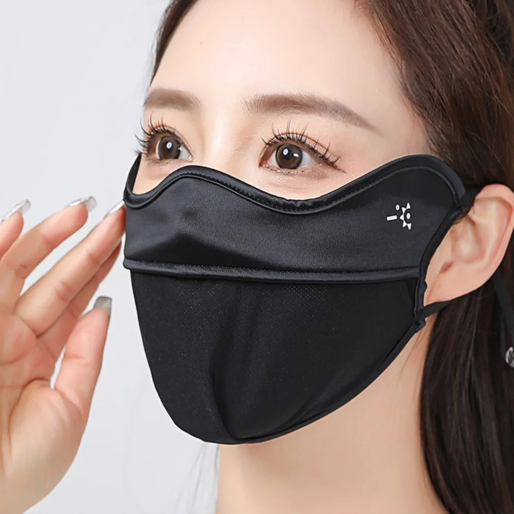 

Fashion Reusable UV Face Mask Summer Thin Cover Ice Silk Face Cover Washable Breathable Fishing Face Mask Outdoor