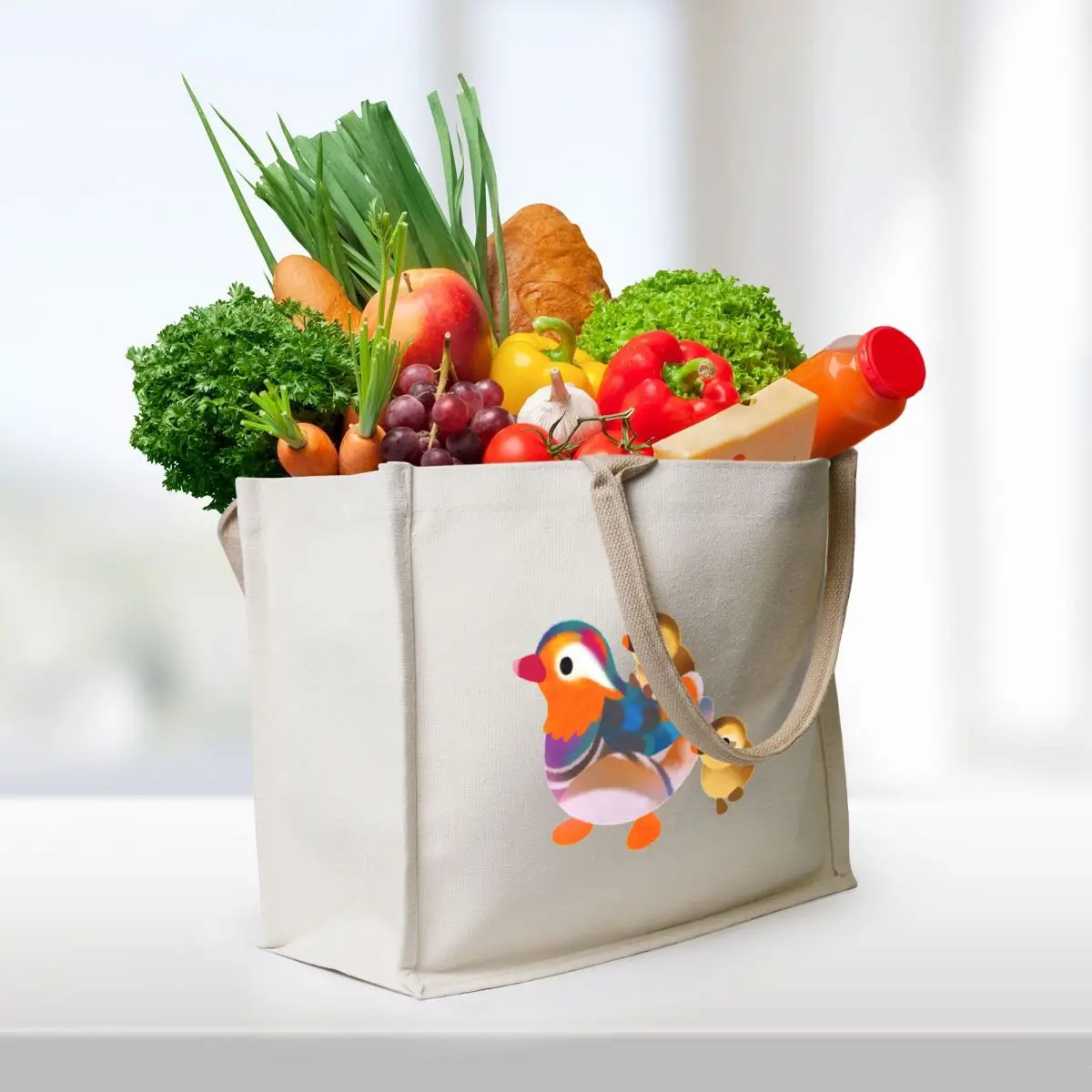 Duck and Duckling Tote Bag hand bags cloth bag woman Canvas bag for women Women's shopping