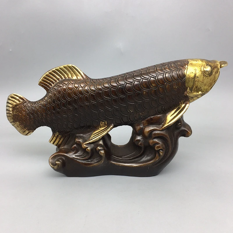 Home crafts of gilded dragon fish ornaments made in the Qianlong reign of the Qing Dynasty