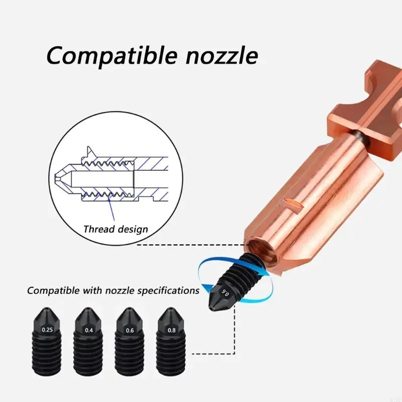 

Бронзовый набор насадок для 3D-печати Модернизированный тип AD5X для быстрого удаления и повышения термостойкости при K1KF