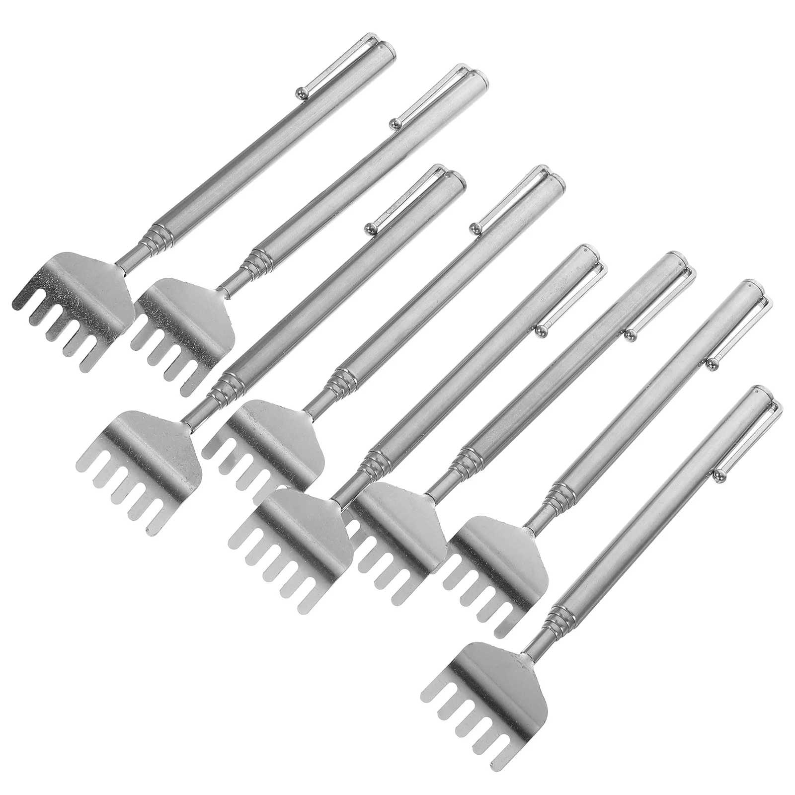 

8Pcs Telescoping Back Scratcher Stainless Steel Extendable Scratch Relief Tool Long Handle Portable Itch Remover
