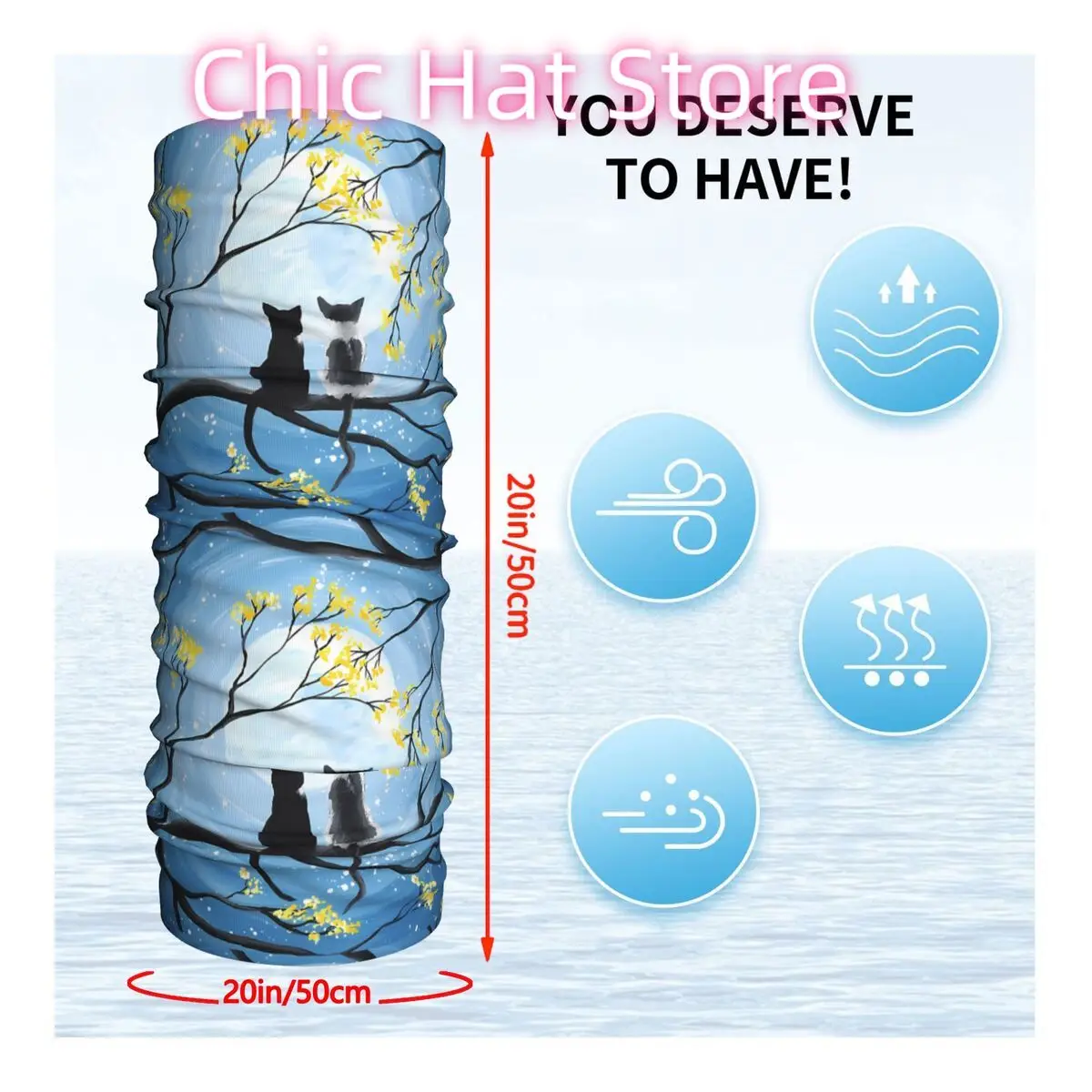 القطط البدر وشاح منديل الرقبة قناع الوجه البوليستر #2