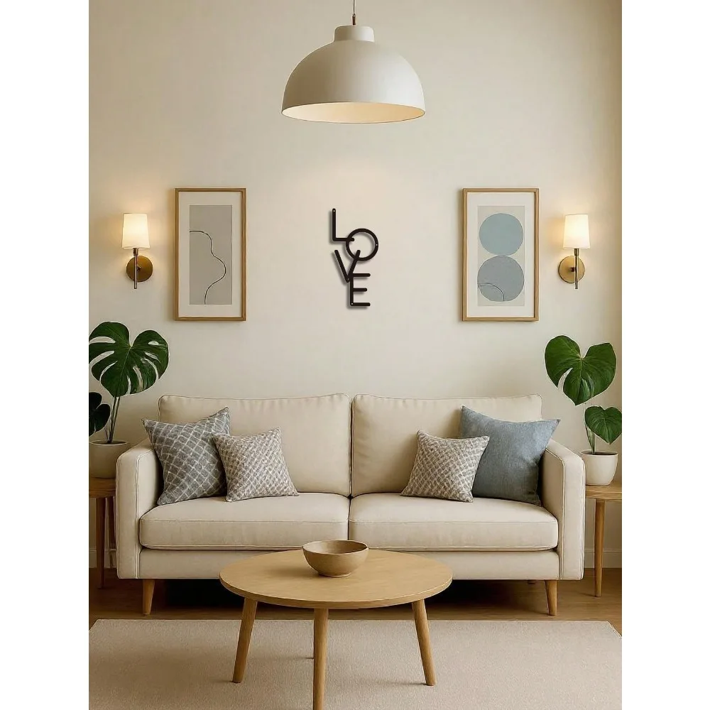 Gothic "Love" Metal Wall Sculpture – Black Vintage Letter Decor – Halloween, Christmas Gift