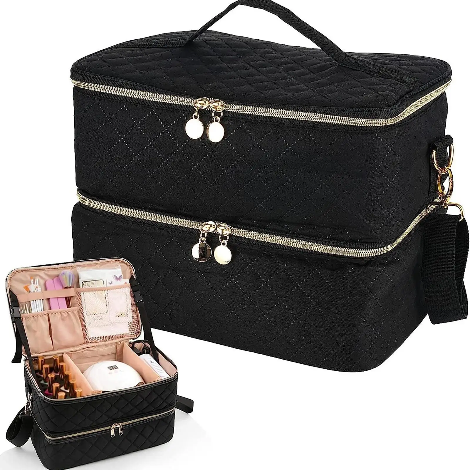 

Nail Polish Storage Bag Mulit Pockets for Cosmetic Woman Gift Manicure Sets