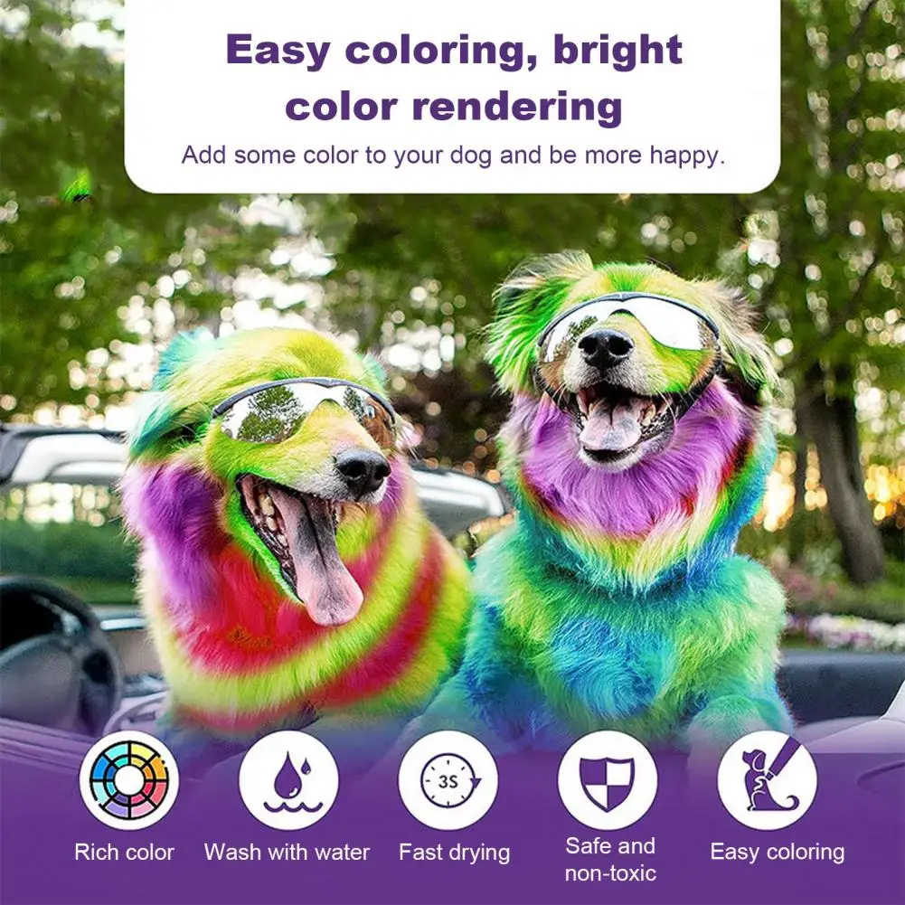 Pet Crayon Dog Hair Dye Paint Temporary 12 Colors Safe Pet Fur Markers Cat Horses Cattle Washable Quick-Drying Pet Hair Color