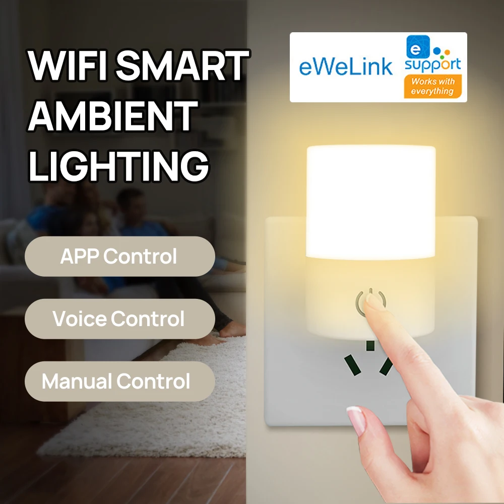 مصباح ليلي ليد مع تحكم wi-fi وbt ، مصباح لخزانة المطبخ ، ديكور غرفة النوم والغرفة ، قابس EU وCin ، AC-شاف V
