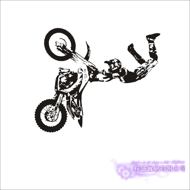 Off-road Motorcycle Racing Wall Sticker Decal Vehicle Motocross Posters Vinyl Decor Mural