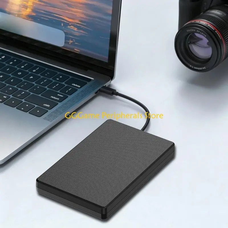 U55B Portable Externals Hard Drive Enclosure for 2.5Inch Drive with Slide Cover Access Storage Case for File Transfer and Reuse