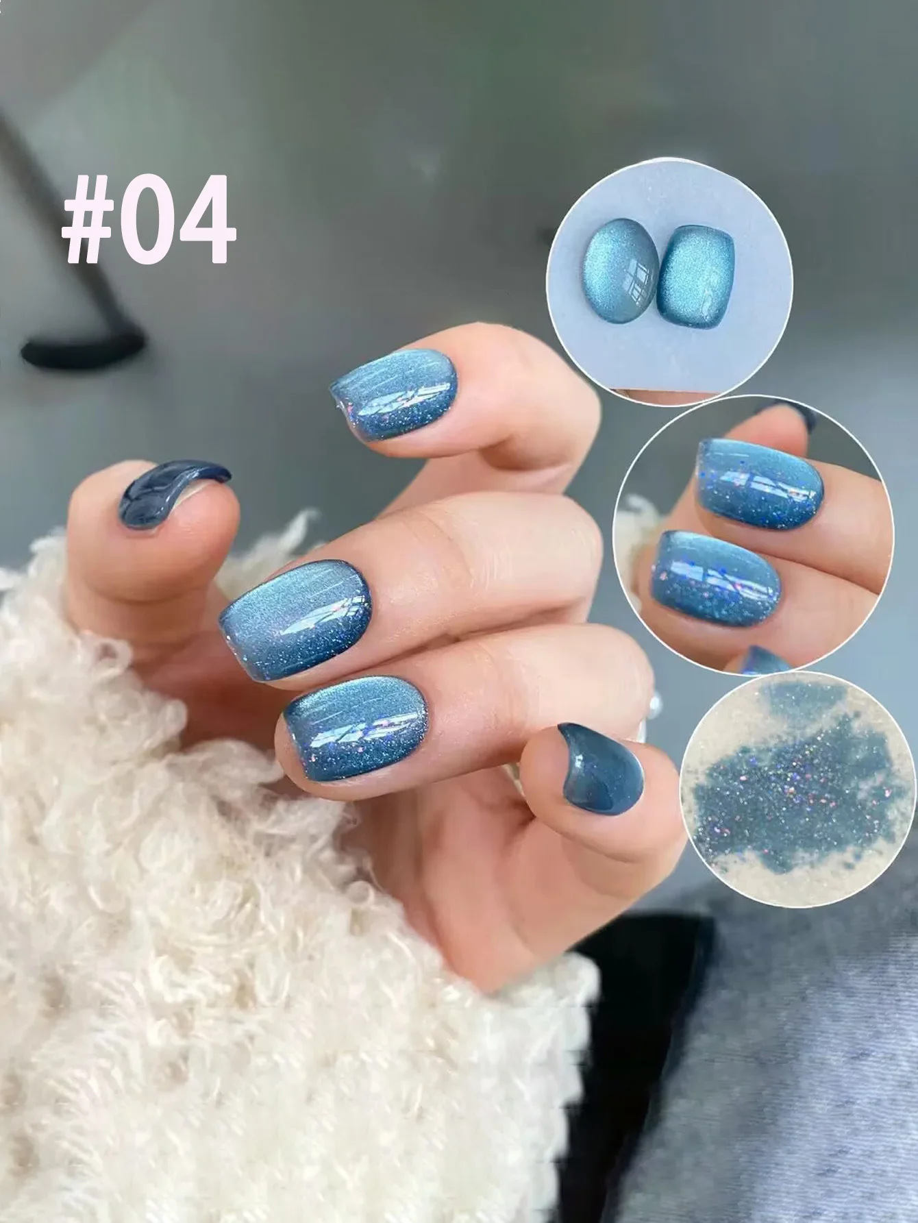 1 pz PSK New First Quarter Moon Series Cat Eye Gel Smalto per unghie Estate Popolare Polvere magnetica fine Forniture per unghie rosa cristallo