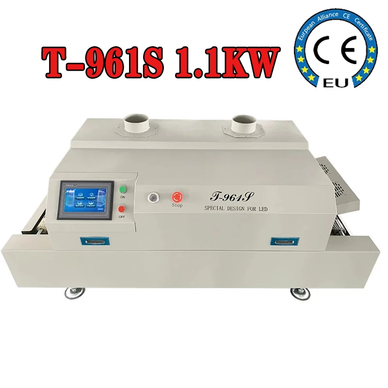 220V 1.1KW Infrared Welding machine SMT soldering reflow soldering machine six temperature zone T-961S