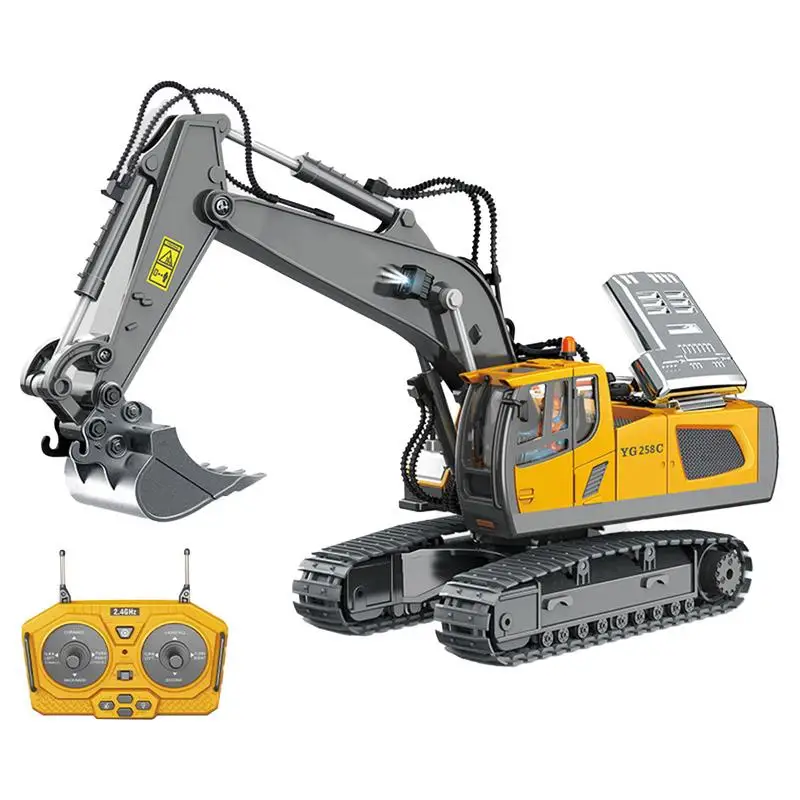 RC Construction Vehicle Toy Excavator Dump Truck For Imaginative Play Rotation Digger Construction Vehicles Toy Set For Kids 6