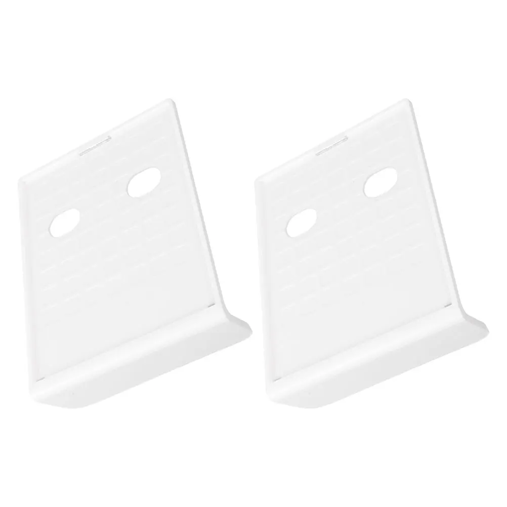 2Pcs LShaped Menu Display Stand ABS Plastic TableTop Holder White Color Easy Clean Flyers Promotional Sign Rack