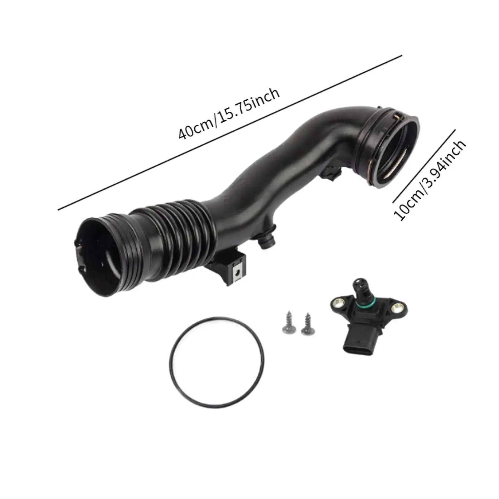 OE 13717609811   Tubo de inducción Turbo de aire, conducto trasero con Sensor Compatible, tubo Turbo para BMW 535i 640i 740i X5 X6 2011-2017