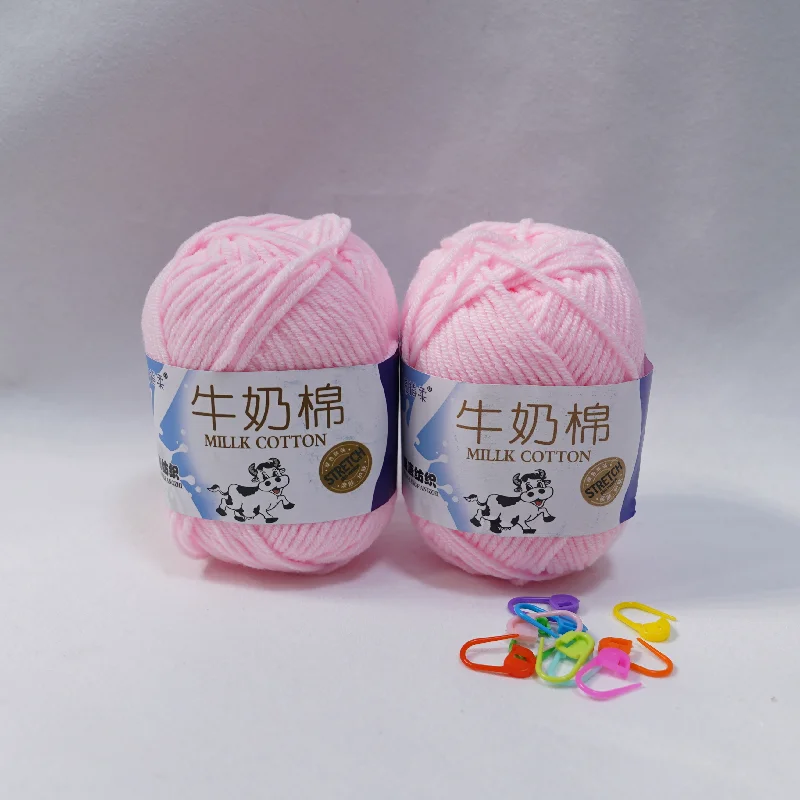 

Новинка, 2 шт., 5 нитей, молочная хлопчатобумажная пряжа, вязаная крючком, высококачественное молочное волокно, мягкая теплая шерсть, детский свитер «сделай сам», шарф ручного вязания