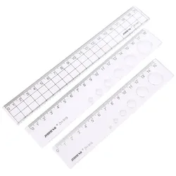 1pc Ruler 15cm 18cm 20cm Simple Transparent Acrylic Rulers Ruler Square Ruler Cute Stationery Drawing Office School Supplies