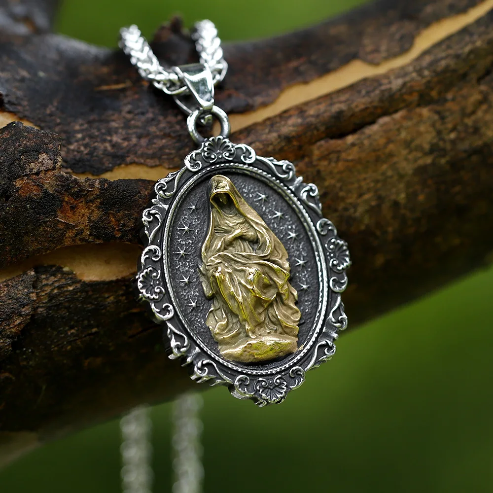 2023 new Men Stainless Steel virgin mary Pendant Necklaces Fashion Jewelry Creativity Chains Gifts religious free shipping