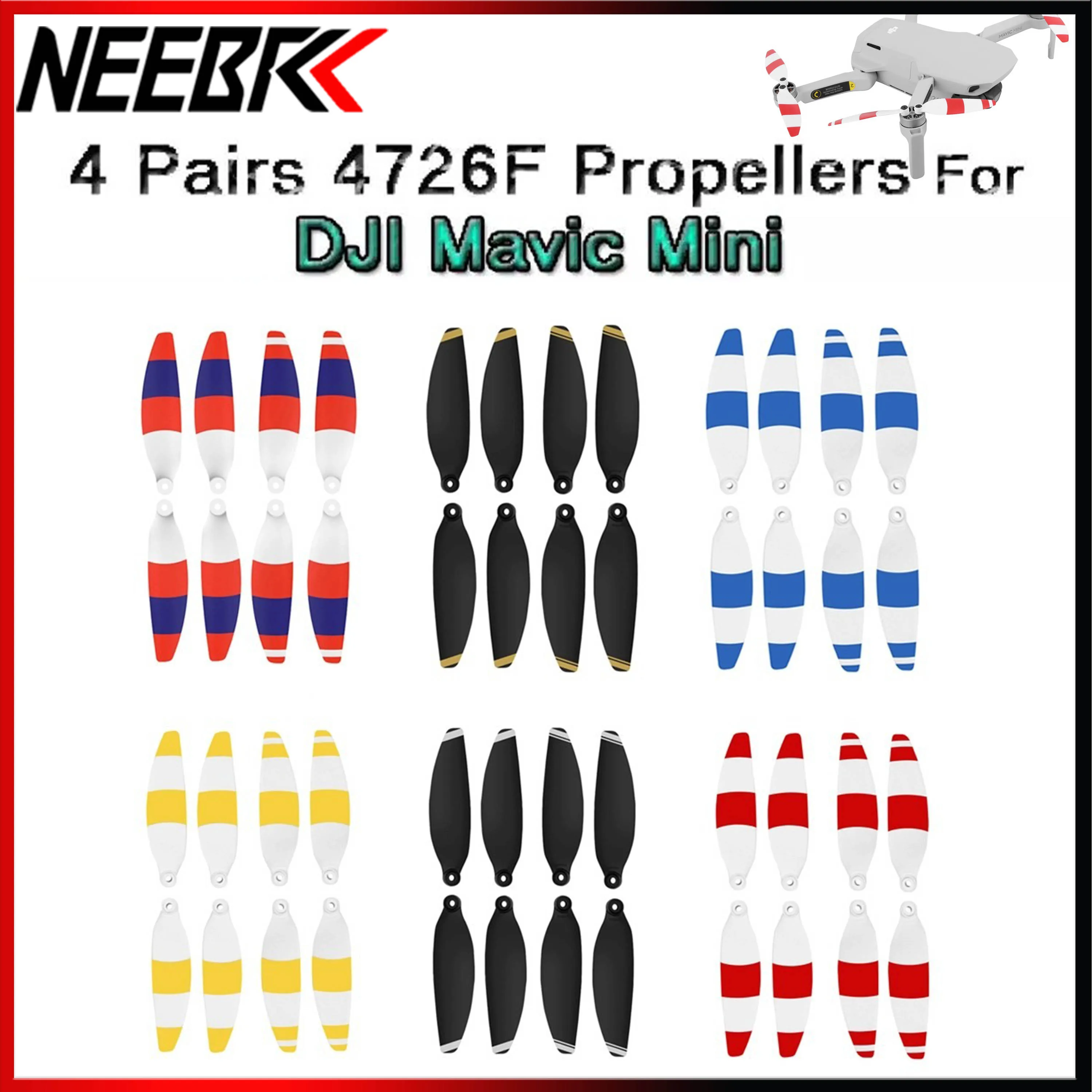 8pcs 4726F Quick Release Colorful Propeller for DJI Mavic Mini Drone Replacement Blade Wing Fans Spare Parts Plane Accessories