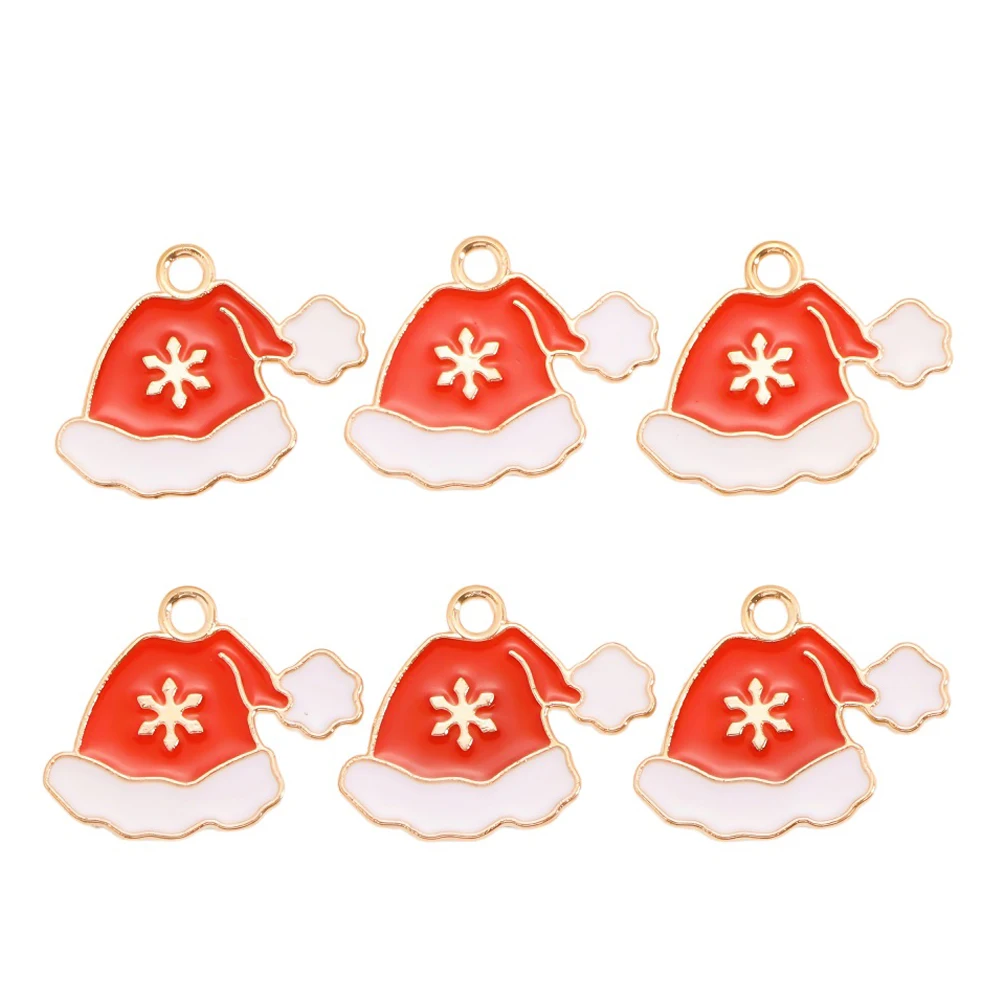10 Teile/los Bunte schneeflocken Emaille Weihnachten Baum Charms Anhänger für Schmuck Machen Neue Jahr Halsketten Armbänder DIY Geschenke – Detail 17