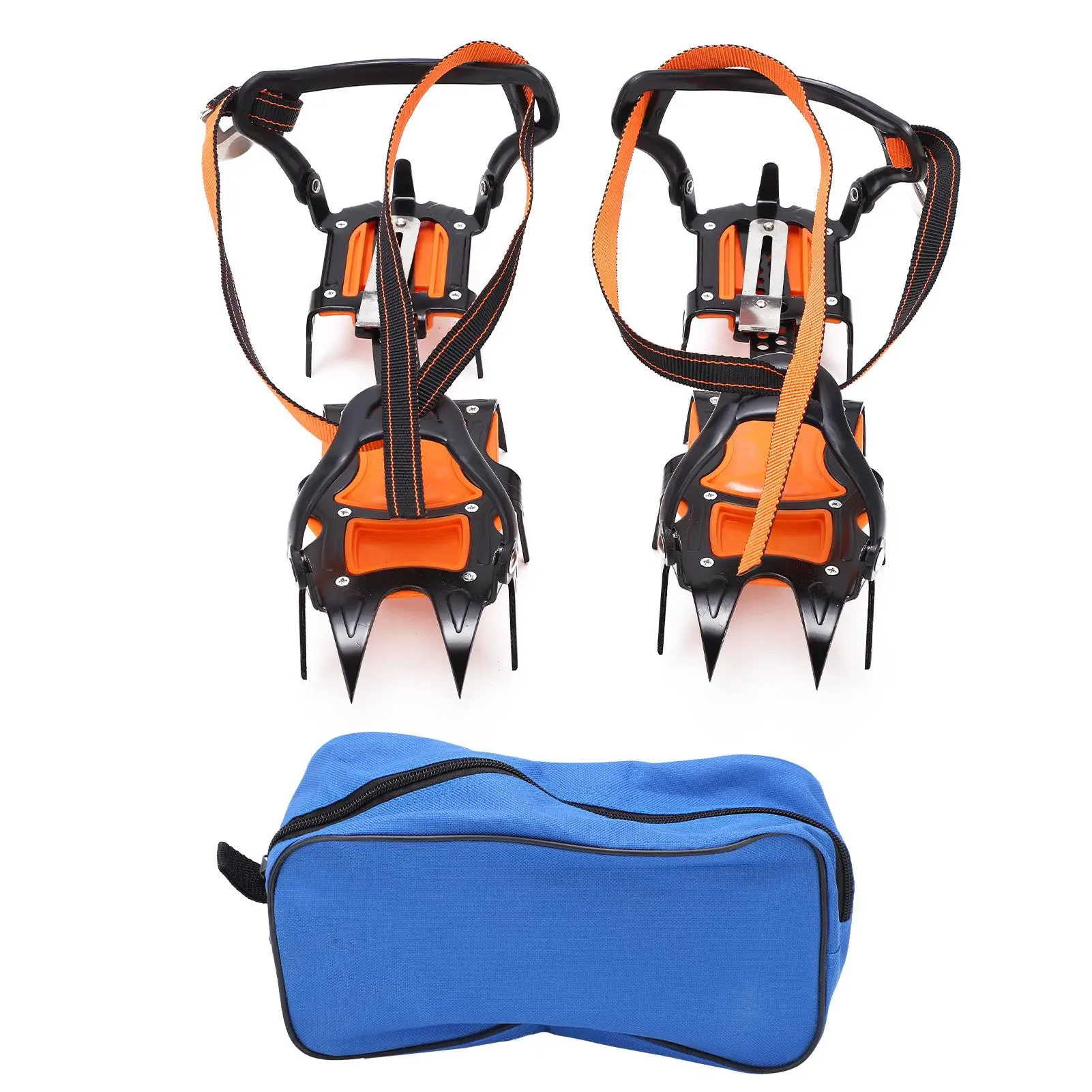 

Climbing Crampons 12 Teeth Anti Slip Ice Cleats Snow Hiking Skiing Outdoor