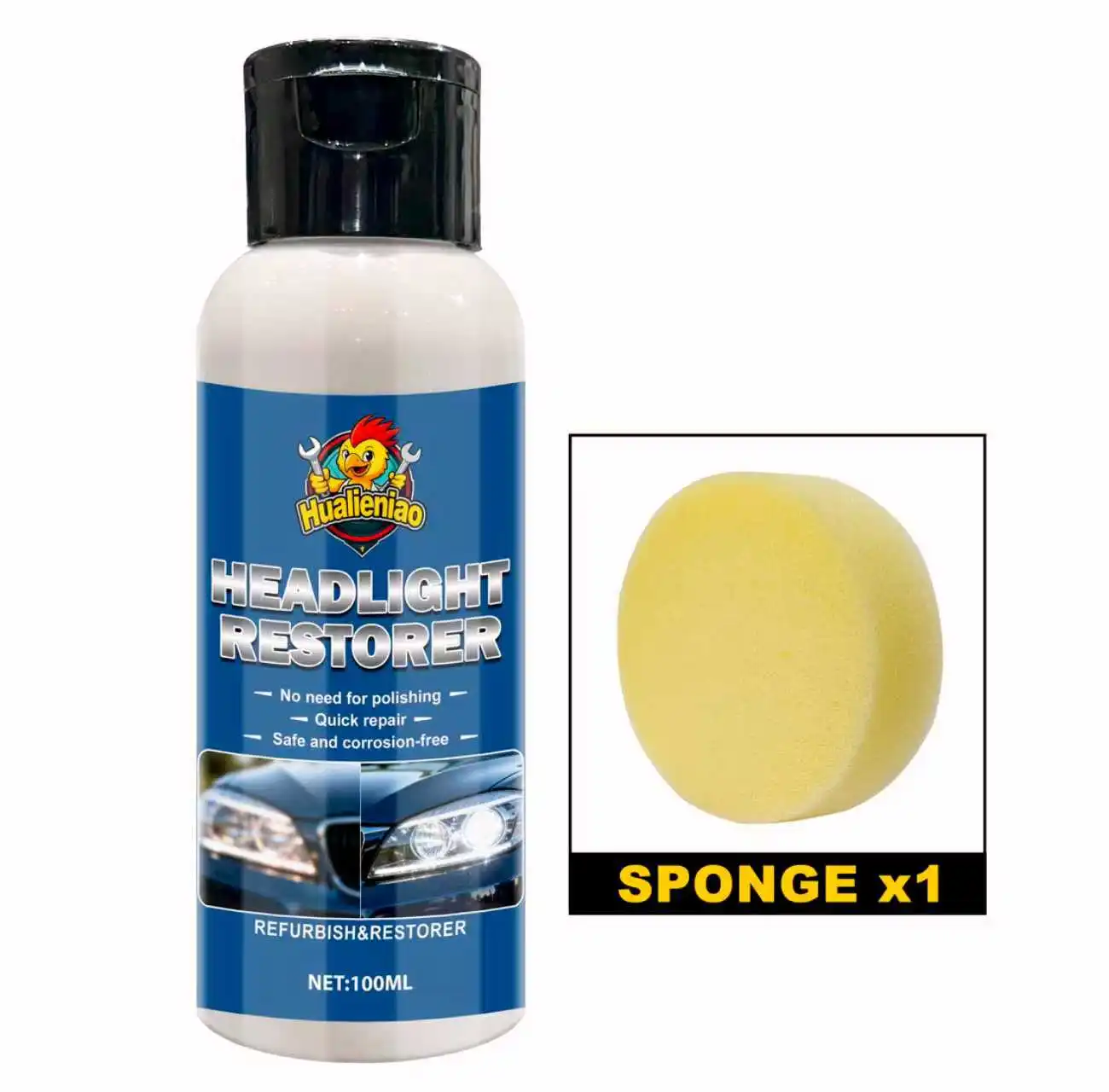 Car Headlight Restoration Polishing Headlamp Scratch Remover Repair Cleaning Paste Remove Oxidation Headlight Polish Liquid image 6