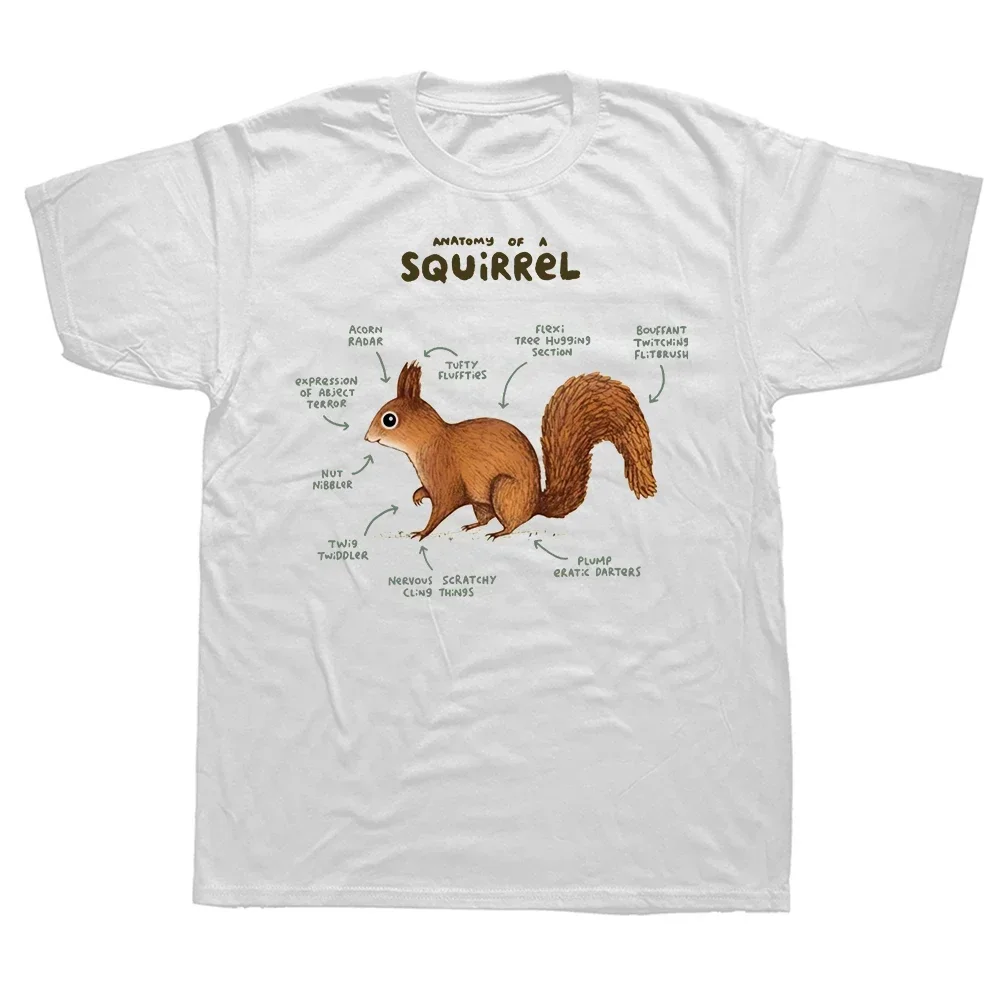 Funny  Anatomy of A Squirrel Creative T Shirts Graphic Cotton Streetwear Short Sleeve Birthday Gifts Pet Lover T-shirt Men