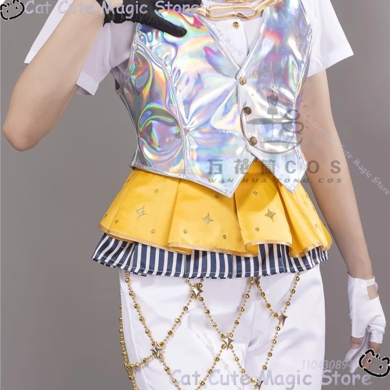 مشروع Sekai 5th الذكرى WxS tksTenma Tsukasa تأثيري Kamishiro روي شعر مستعار يتوهم الأمير المرحلة الزي معطف بانت مهرجان البدلة