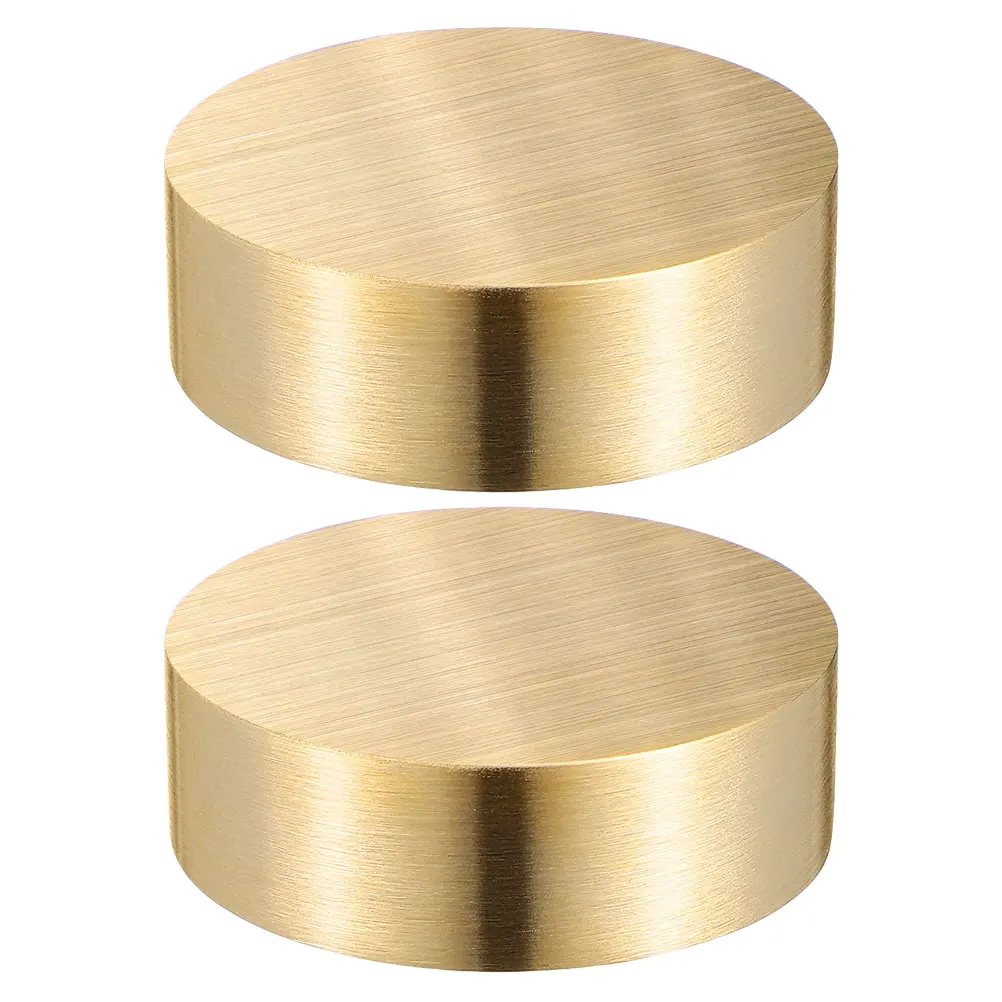 2pcs Heavy Brass Round Paperweights For Calligraphy Office Home Decor Decorative Functional Tabletop Paperweight Supplies Tools